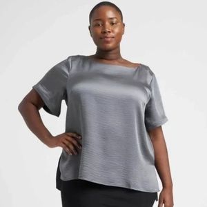 Universal Standard Alice Satin Boatneck Top M